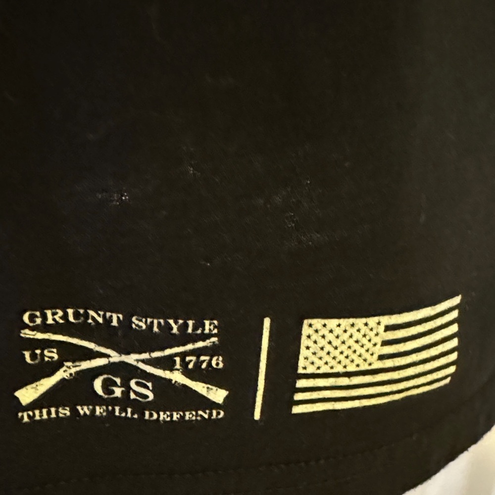 Grunt Style Black Tee with Green Salty Design - Picture 3 of 7